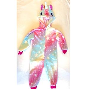 Kids Unicorn Onesie Pajamas for Girl Costume Animal Cosplay Sleepwear 3T